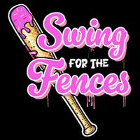 Baseball Drip Ice Cream Drip Swing For The Fences Toddler T-Shirt