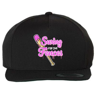 Baseball Drip Ice Cream Drip Swing For The Fences Wool Snapback Cap