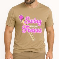 Baseball Drip Ice Cream Drip Swing For The Fences Cooling Performance Crew T-Shirt