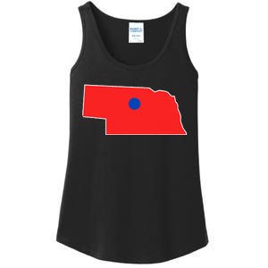 Blue Dot In A Red State Nebraska Vote Kamala Harris Waltz Ladies Essential Tank