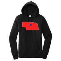 Blue Dot In A Red State Nebraska Vote Kamala Harris Waltz Women's Pullover Hoodie