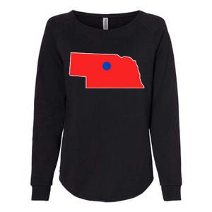 Blue Dot In A Red State Nebraska Vote Kamala Harris Waltz Womens California Wash Sweatshirt