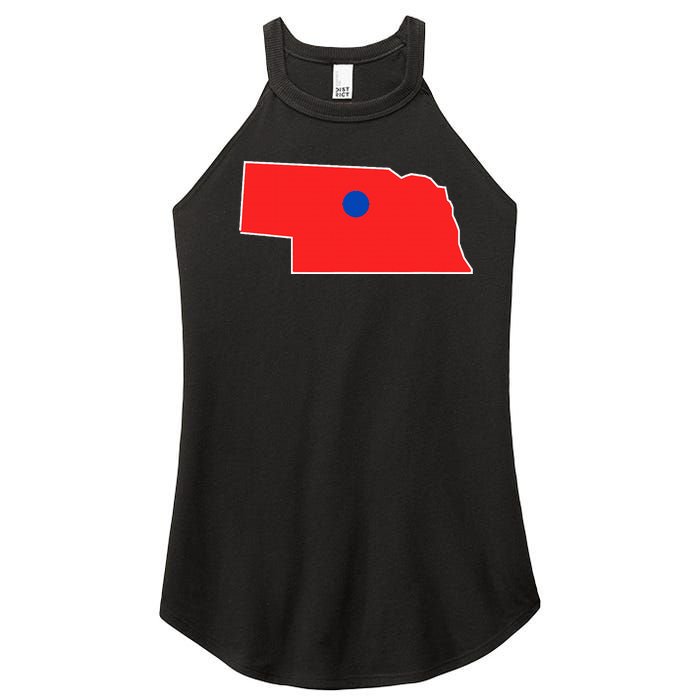 Blue Dot In A Red State Nebraska Vote Kamala Harris Waltz Women's Perfect Tri Rocker Tank