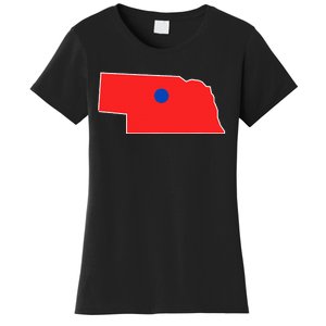 Blue Dot In A Red State Nebraska Vote Kamala Harris Waltz Women's T-Shirt