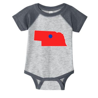 Blue Dot In A Red State Nebraska Vote Kamala Harris Waltz Infant Baby Jersey Bodysuit