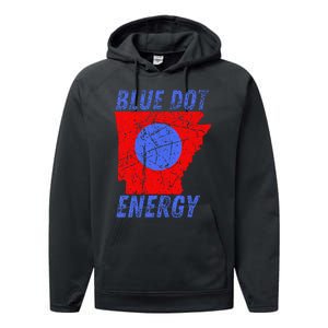 Blue Dot In A Red State Nebraska Vote Kamala Performance Fleece Hoodie