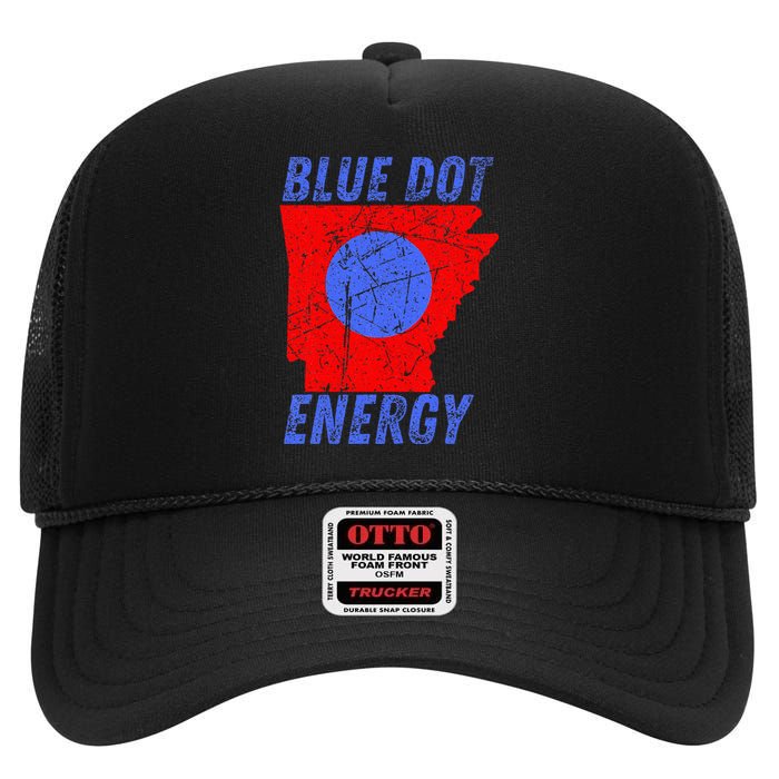 Blue Dot In A Red State Nebraska Vote Kamala High Crown Mesh Back Trucker Hat