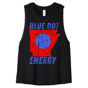 Blue Dot In A Red State Nebraska Vote Kamala Women's Racerback Cropped Tank