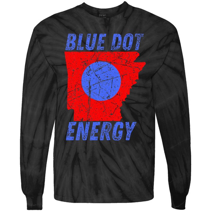 Blue Dot In A Red State Nebraska Vote Kamala Tie-Dye Long Sleeve Shirt