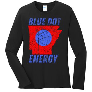 Blue Dot In A Red State Nebraska Vote Kamala Ladies Long Sleeve Shirt