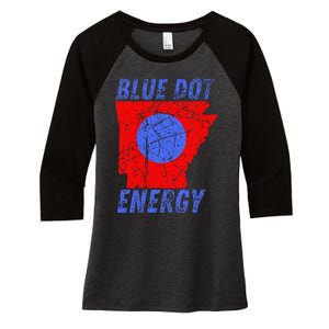 Blue Dot In A Red State Nebraska Vote Kamala Women's Tri-Blend 3/4-Sleeve Raglan Shirt