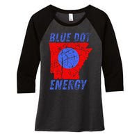 Blue Dot In A Red State Nebraska Vote Kamala Women's Tri-Blend 3/4-Sleeve Raglan Shirt