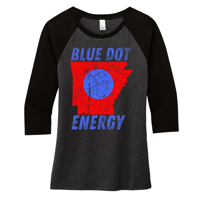 Blue Dot In A Red State Nebraska Vote Kamala Women's Tri-Blend 3/4-Sleeve Raglan Shirt