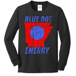 Blue Dot In A Red State Nebraska Vote Kamala Kids Long Sleeve Shirt