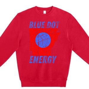 Blue Dot In A Red State Nebraska Vote Kamala Premium Crewneck Sweatshirt