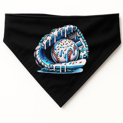Baseball Drip Ice Cream Sprinkles Baseball Glove USA-Made Doggie Bandana
