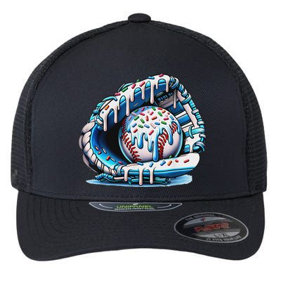 Baseball Drip Ice Cream Sprinkles Baseball Glove Flexfit Unipanel Trucker Cap