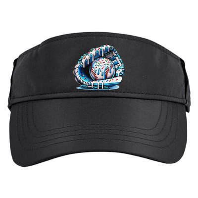 Baseball Drip Ice Cream Sprinkles Baseball Glove Adult Drive Performance Visor