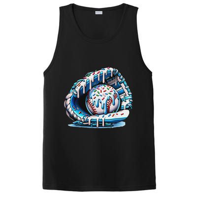Baseball Drip Ice Cream Sprinkles Baseball Glove PosiCharge Competitor Tank