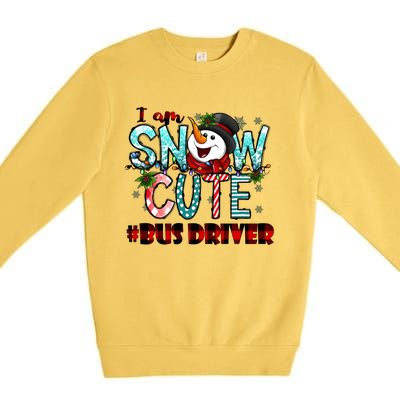 Bus Driver I Am Snow Cute Gift Premium Crewneck Sweatshirt