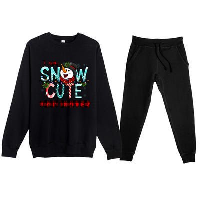 Bus Driver I Am Snow Cute Gift Premium Crewneck Sweatsuit Set