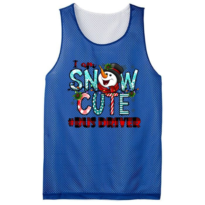 Bus Driver I Am Snow Cute Gift Mesh Reversible Basketball Jersey Tank