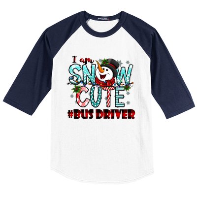 Bus Driver I Am Snow Cute Gift Baseball Sleeve Shirt