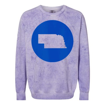 Blue Dot In A Red State Nebraska Vote Kamala Harris Walz Colorblast Crewneck Sweatshirt