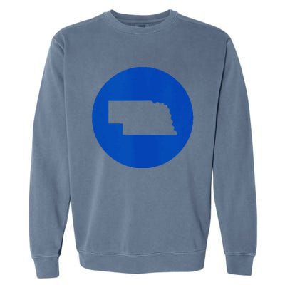 Blue Dot In A Red State Nebraska Vote Kamala Harris Walz Garment-Dyed Sweatshirt