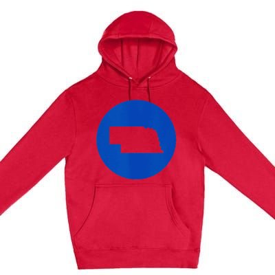 Blue Dot In A Red State Nebraska Vote Kamala Harris Walz Premium Pullover Hoodie