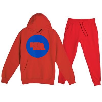 Blue Dot In A Red State Nebraska Vote Kamala Harris Walz Premium Hooded Sweatsuit Set