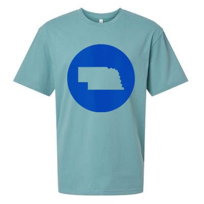 Blue Dot In A Red State Nebraska Vote Kamala Harris Walz Sueded Cloud Jersey T-Shirt