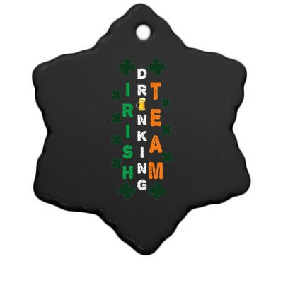 Beer Drunk Irish Drinking Team Clover Saint Patricks Day Ceramic Star Ornament