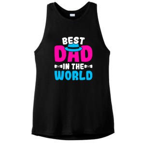 Best Dad In The World Fathers Day Gift Ladies PosiCharge Tri-Blend Wicking Tank