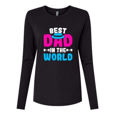 Best Dad In The World Fathers Day Gift Womens Cotton Relaxed Long Sleeve T-Shirt