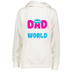 Best Dad In The World Fathers Day Gift Womens Funnel Neck Pullover Hood