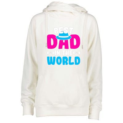 Best Dad In The World Fathers Day Gift Womens Funnel Neck Pullover Hood