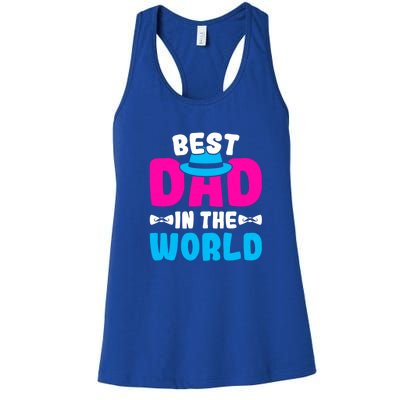 Best Dad In The World Fathers Day Gift Women's Racerback Tank