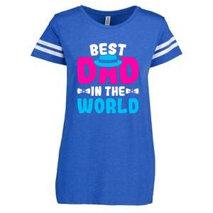 Best Dad In The World Fathers Day Gift Enza Ladies Jersey Football T-Shirt