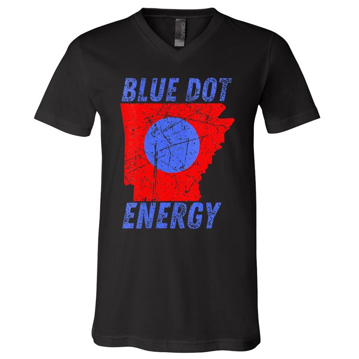 Blue Dot In A Red State Nebraska Vote Kamala Harris Walz V-Neck T-Shirt