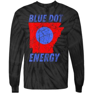 Blue Dot In A Red State Nebraska Vote Kamala Harris Walz Tie-Dye Long Sleeve Shirt