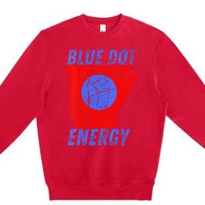 Blue Dot In A Red State Nebraska Vote Kamala Harris Walz Premium Crewneck Sweatshirt