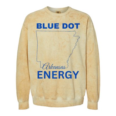 Blue Dot In A Red State Arkansas Vote Kamala Blue Dot Energy Colorblast Crewneck Sweatshirt