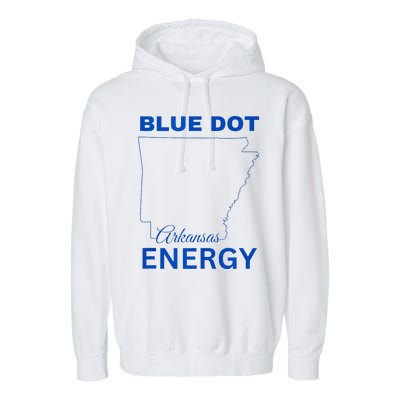 Blue Dot In A Red State Arkansas Vote Kamala Blue Dot Energy Garment-Dyed Fleece Hoodie