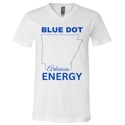 Blue Dot In A Red State Arkansas Vote Kamala Blue Dot Energy V-Neck T-Shirt