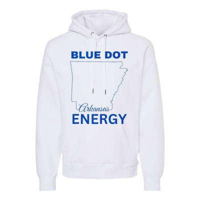 Blue Dot In A Red State Arkansas Vote Kamala Blue Dot Energy Premium Hoodie