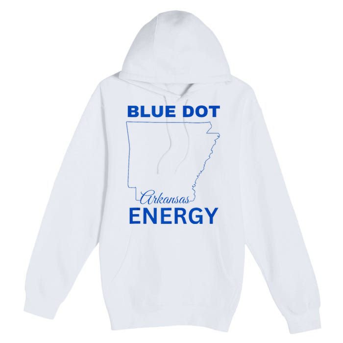 Blue Dot In A Red State Arkansas Vote Kamala Blue Dot Energy Premium Pullover Hoodie