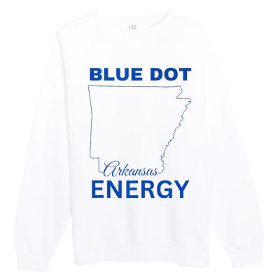 Blue Dot In A Red State Arkansas Vote Kamala Blue Dot Energy Premium Crewneck Sweatshirt