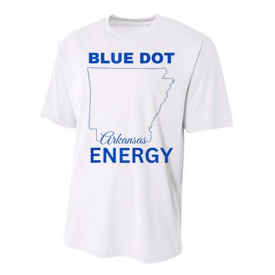 Blue Dot In A Red State Arkansas Vote Kamala Blue Dot Energy Performance Sprint T-Shirt