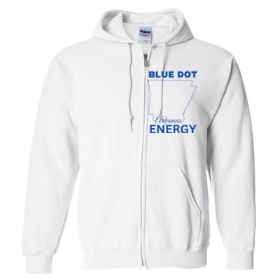 Blue Dot In A Red State Arkansas Vote Kamala Blue Dot Energy Full Zip Hoodie